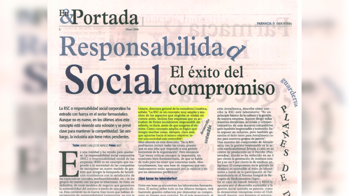 Correo Farmacéutico_Reportaje RSC_Mayo de 2006
